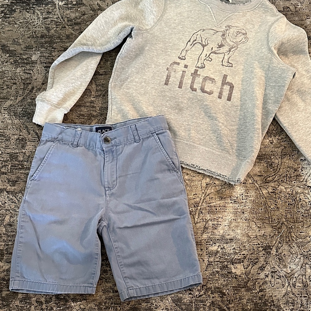 The Children's Place Blue Shorts & abercrombie kids dog fitch Set
